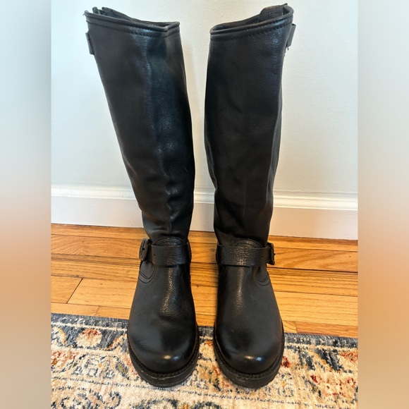 Frye Black Leather Boots Size 7.5 - Picture 2 of 5